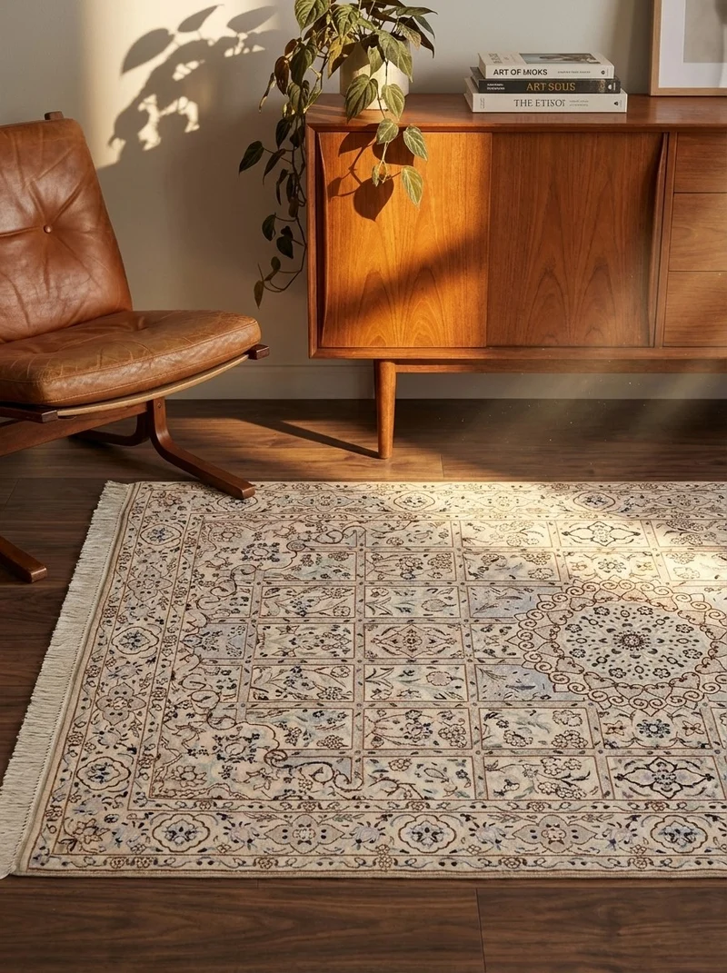 Nain 6La · Handgeknüpft – Beige, 160x98 cm