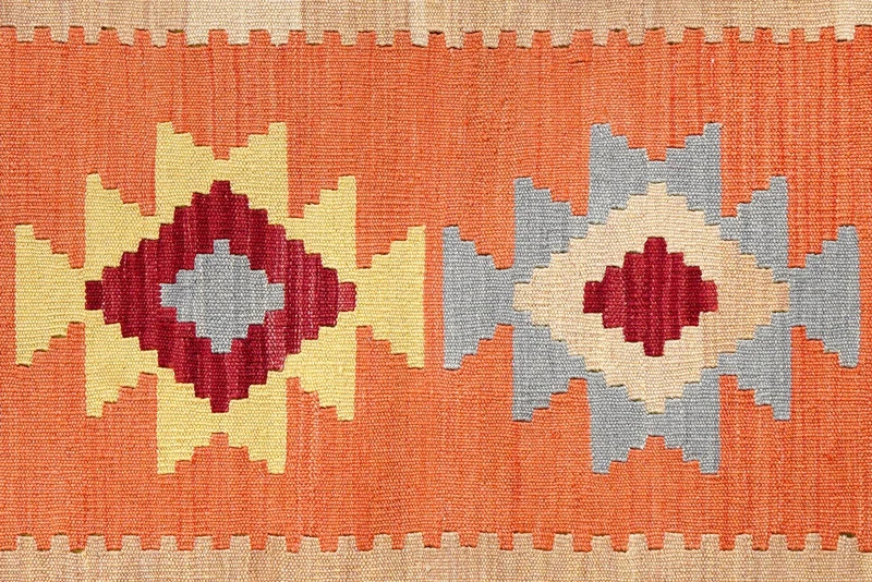 Kelim Gashgai · Handgewebt – Rot, 204x86 cm