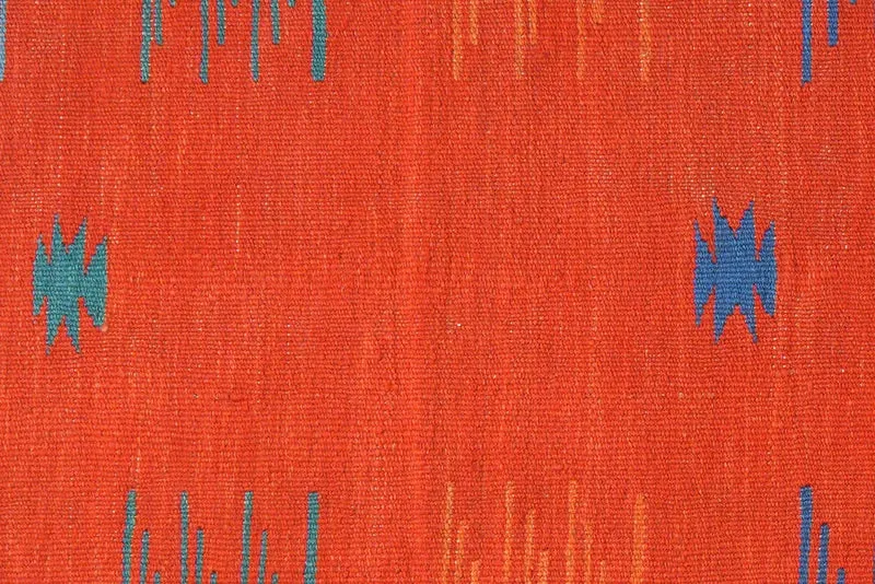 Kelim Gashgai · Handgewebt – Orange, 201x66 cm