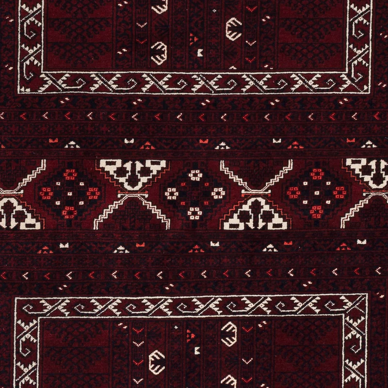 Afghan Teppich 154x247cm - Orientteppich - dunkelrot