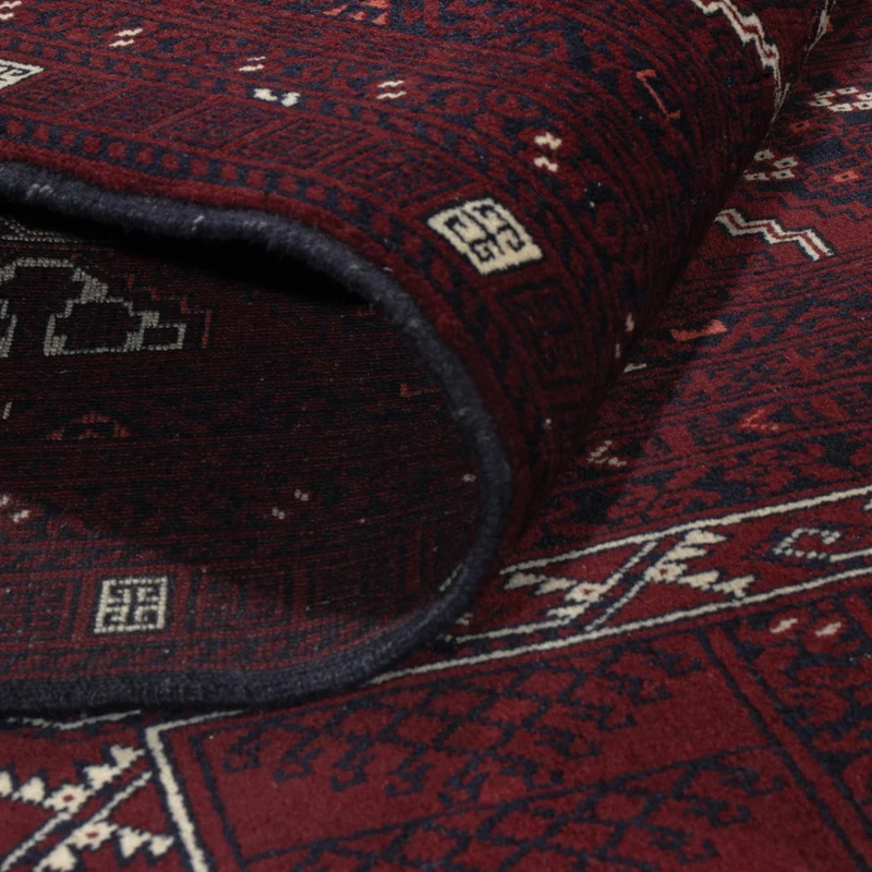 Afghan Teppich 154x247cm - Orientteppich - dunkelrot