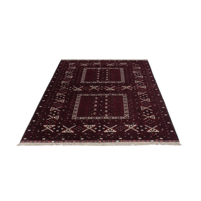 Afghan Teppich 154x247cm - Orientteppich - dunkelrot