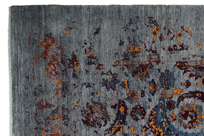 Rizbaf · Handgeknüpft – Blau, 292x193 cm