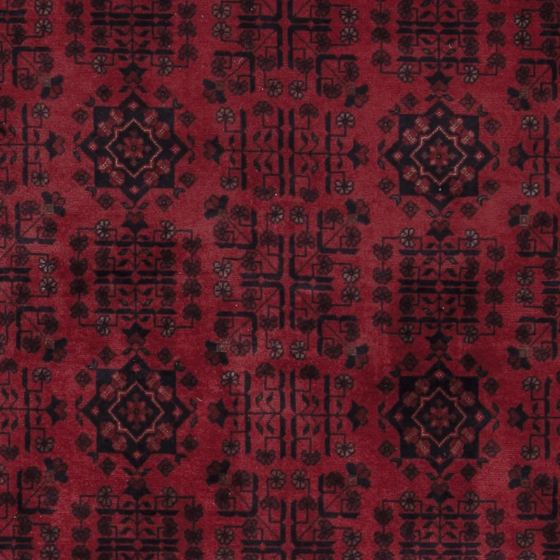 Afghan Teppich 198x290cm - Orientteppich - dunkelrot