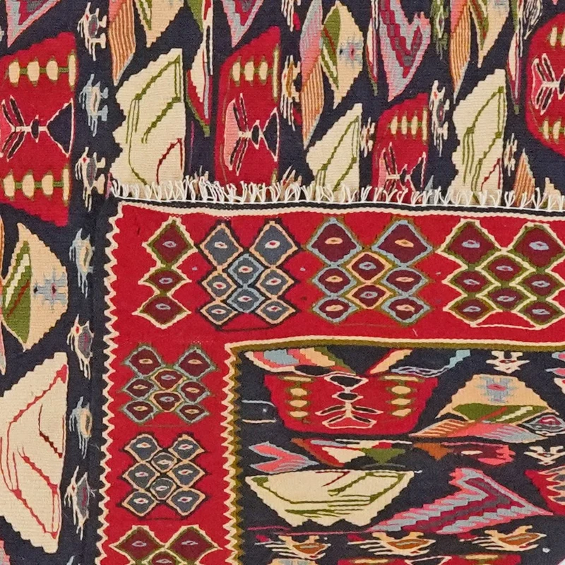 Kelim Senneh · Handgewebt – Bunt, 180x131 cm
