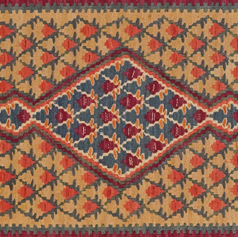 Kelim Senneh · Handgewebt – Beige, 86x63 cm