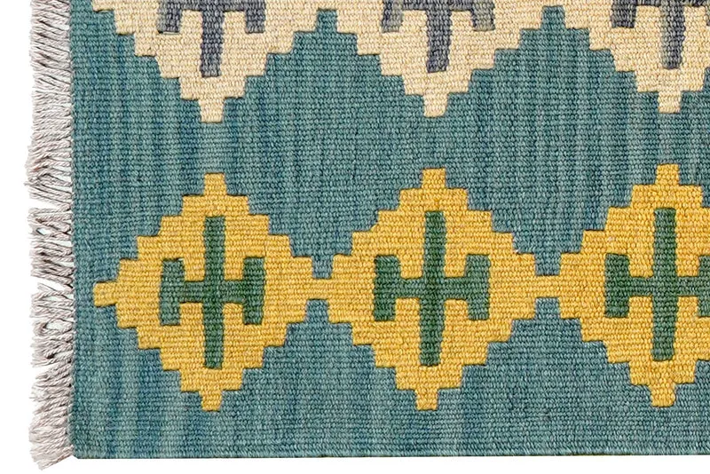 Kelim Gashgai · Handgewebt – Blau, 88x63 cm