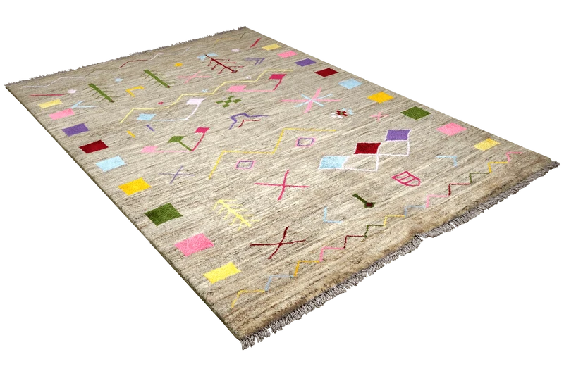 Gabbeh Basi · Handgeknüpft – Grau, 198x150 cm
