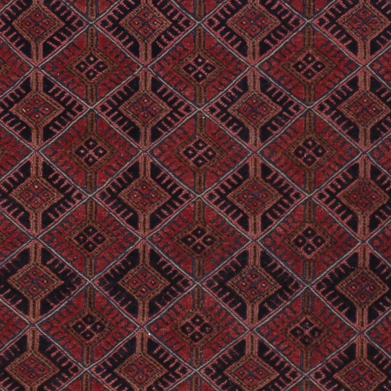 Kelim Afghan Teppich 159x196cm - dunkelrot