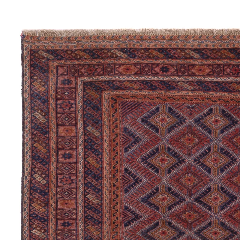 Kelim Afghan Teppich 148x210cm - dunkelrot
