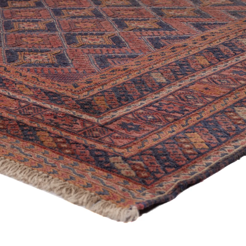 Kelim Afghan Teppich 148x210cm - dunkelrot