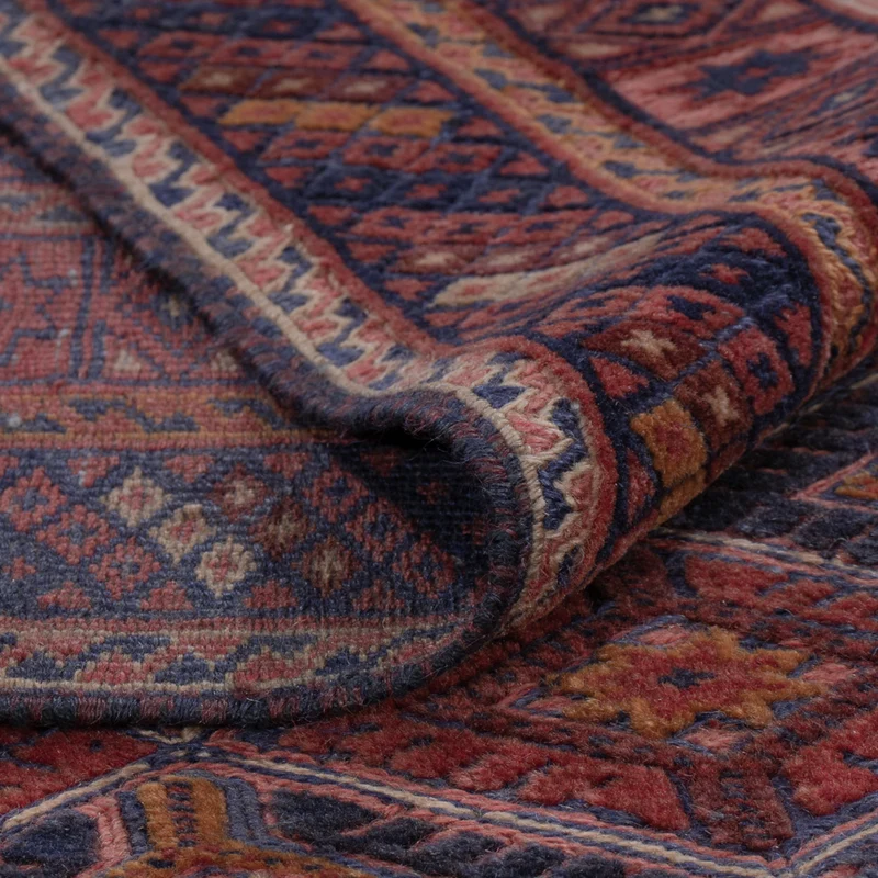 Kelim Afghan Teppich 148x210cm - dunkelrot