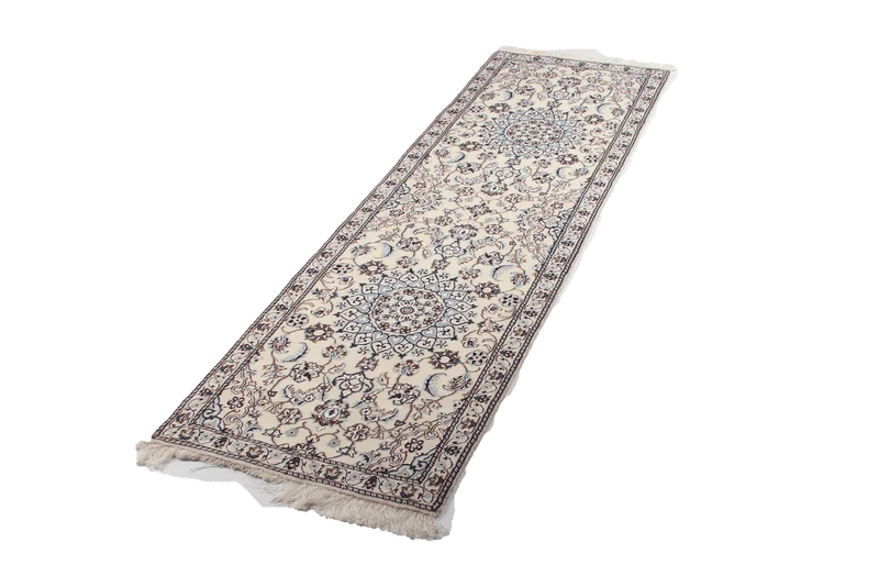 Nain 9La · Handgeknüpft – Beige, 206x61 cm