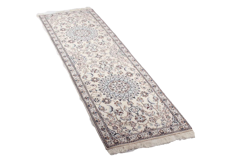 Nain 9La · Handgeknüpft – Beige, 206x61 cm