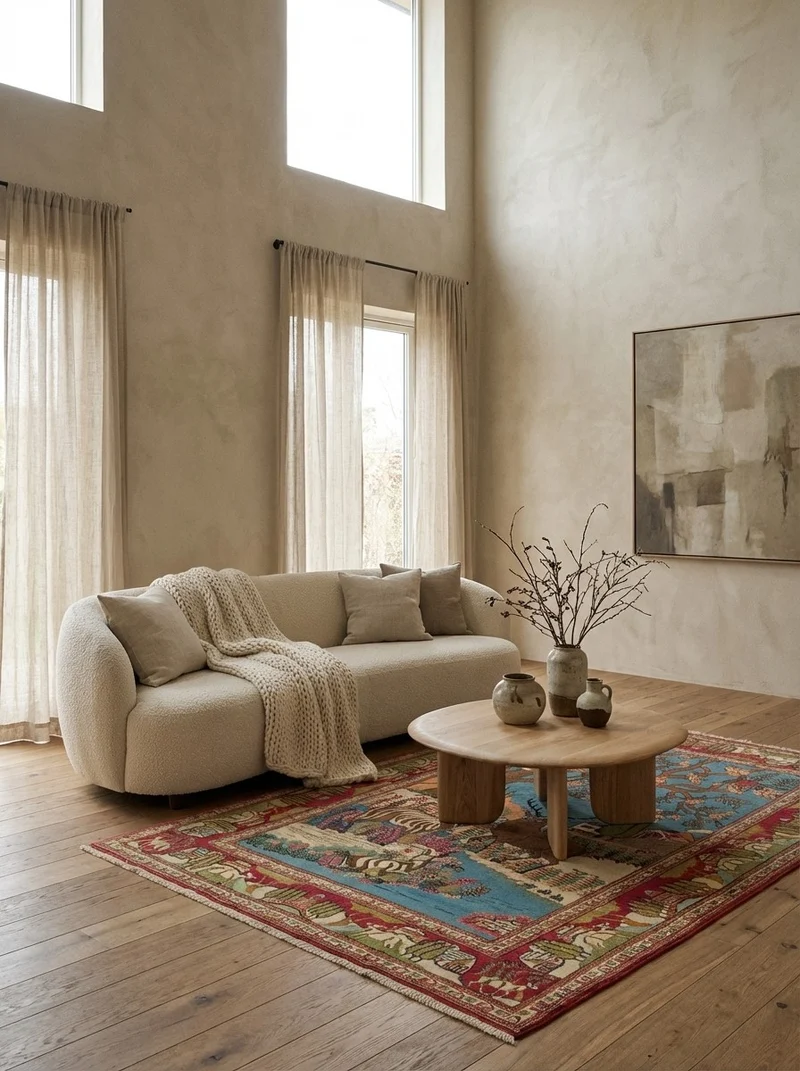 Kashan · Handgeknüpft – Blau, 210x135 cm
