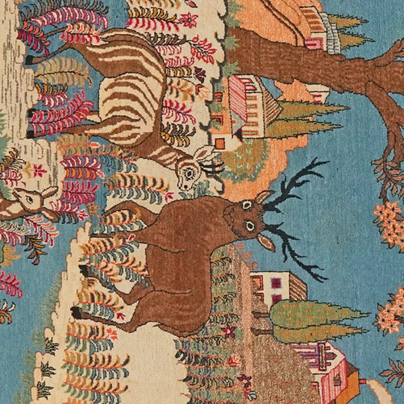 Kashan · Handgeknüpft – Blau, 210x135 cm