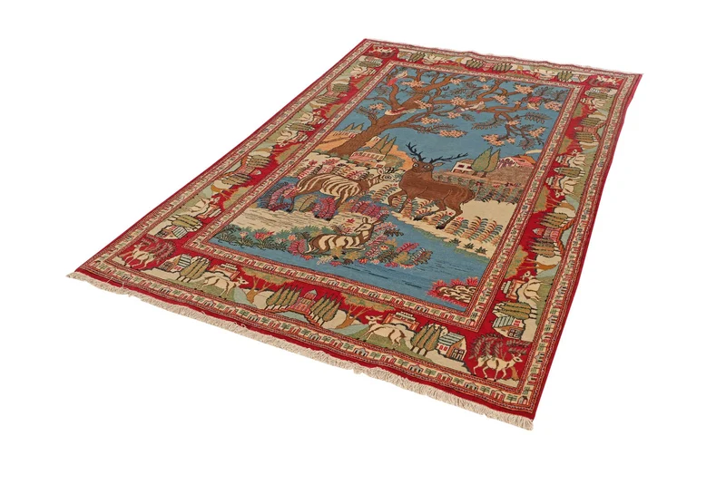 Kashan · Handgeknüpft – Blau, 210x135 cm