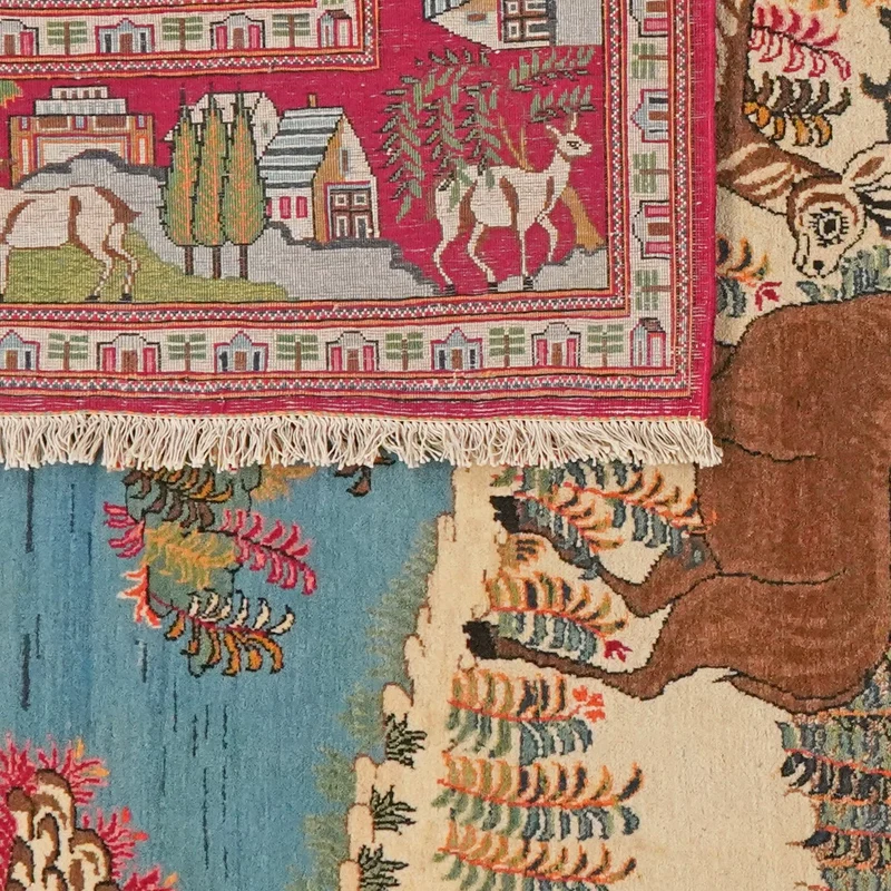 Kashan · Handgeknüpft – Blau, 210x135 cm