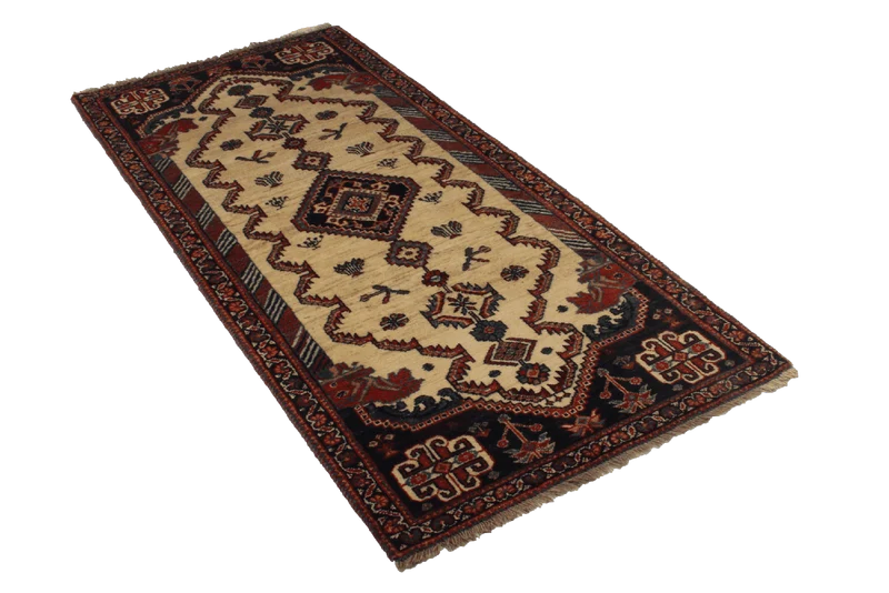 Kashkuli · Handgeknüpft – Beige, 195x87 cm