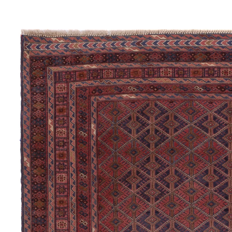 Kelim Afghan Teppich 154x193cm - dunkelrot