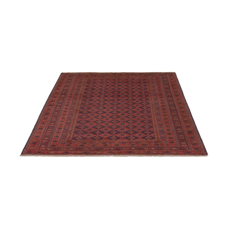 Kelim Afghan Teppich 146x200cm - dunkelrot