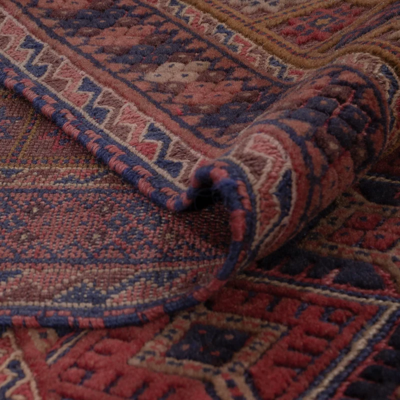 Kelim Afghan Teppich 153x190cm - dunkelrot