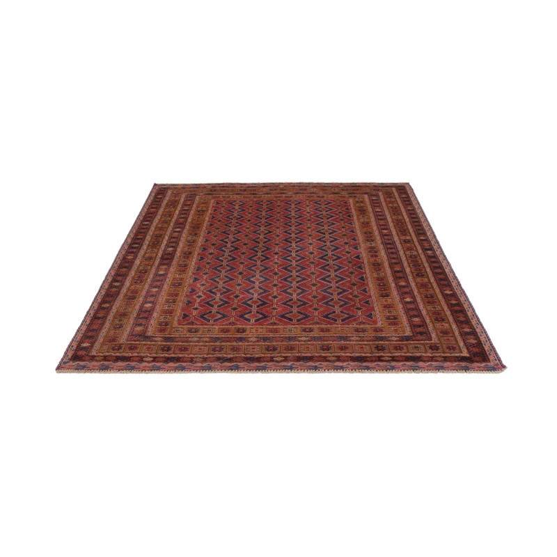 Kelim Afghan Teppich 153x190cm - dunkelrot