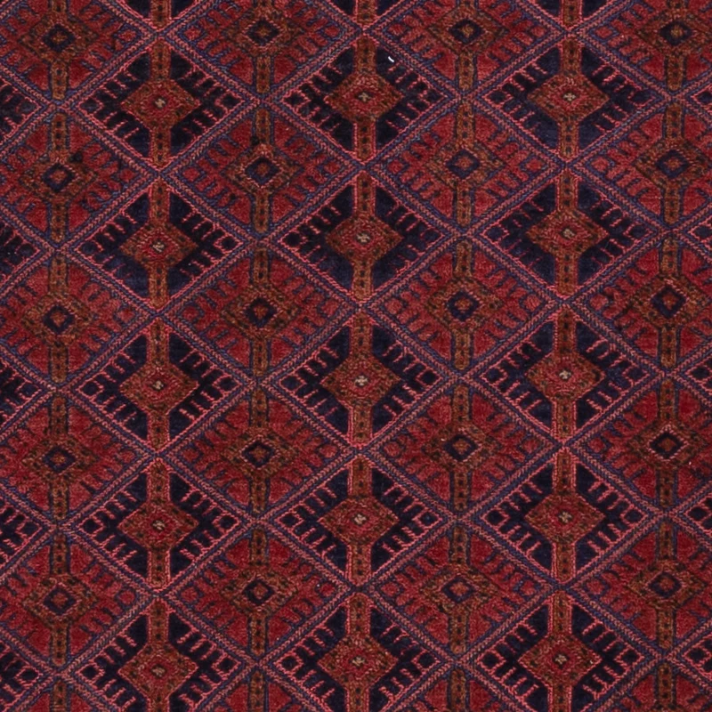 Kelim Afghan Teppich 152x194cm - dunkelrot