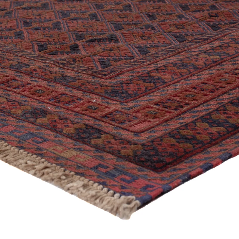 Kelim Afghan Teppich 152x194cm - dunkelrot