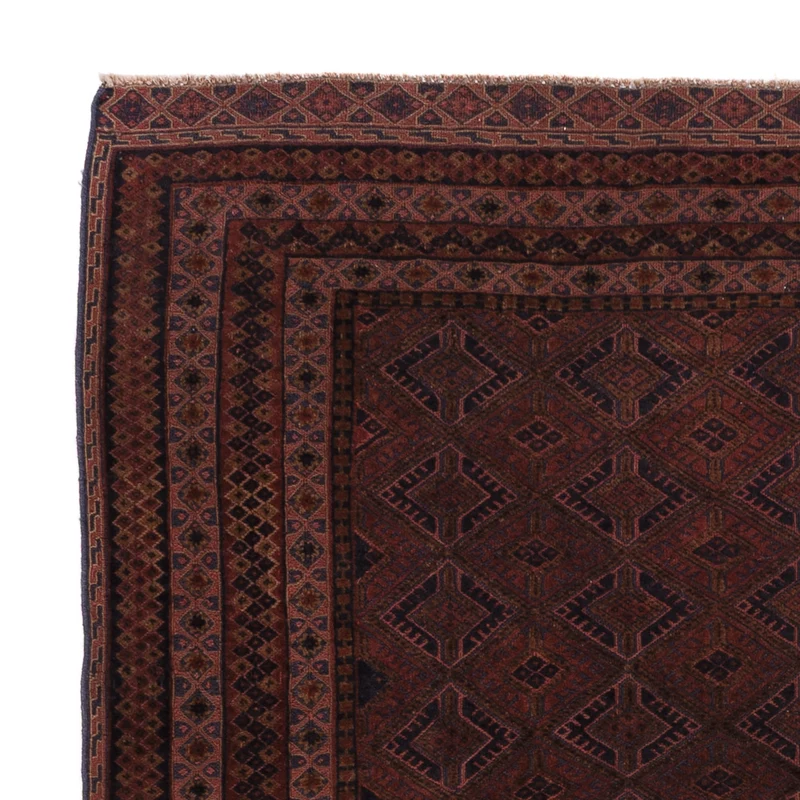 Kelim Afghan Teppich 156x189cm - dunkelrot