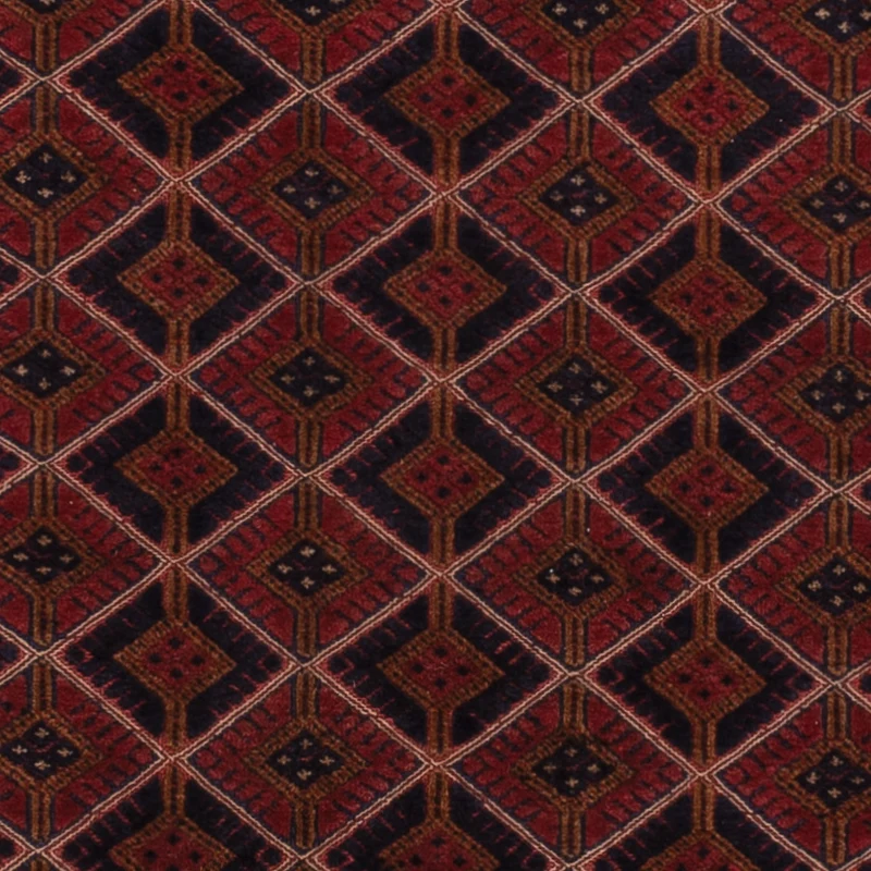 Kelim Afghan Teppich 155x191cm - dunkelrot