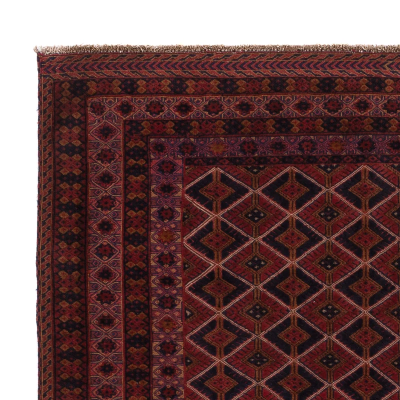 Kelim Afghan Teppich 155x191cm - dunkelrot