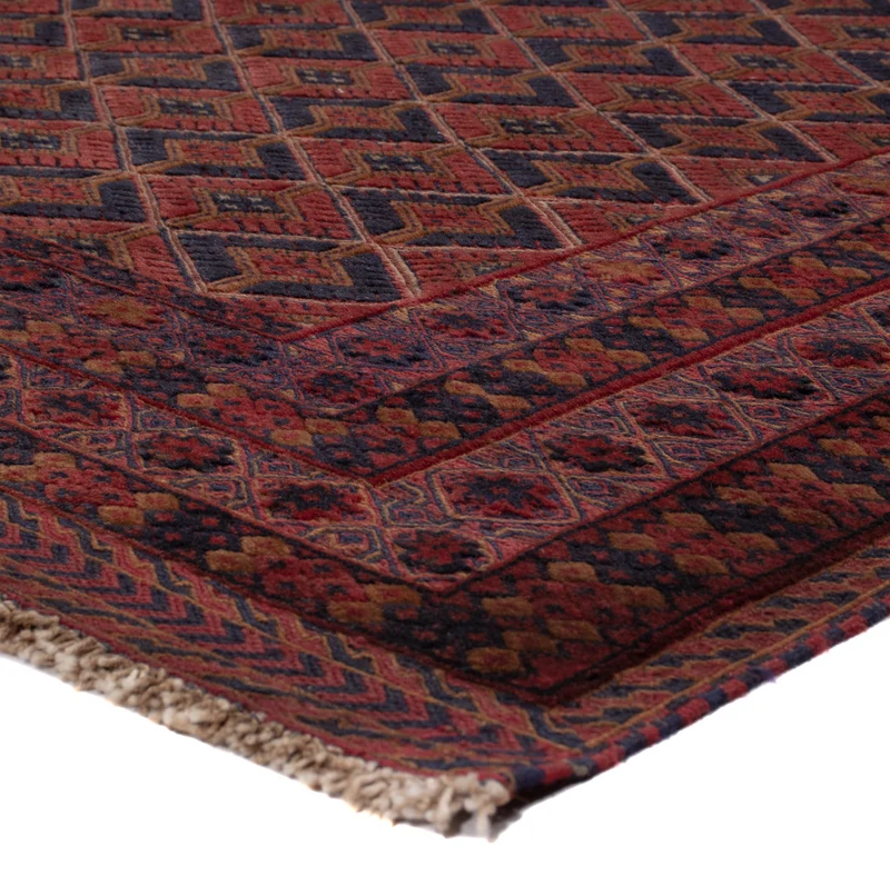 Kelim Afghan Teppich 155x191cm - dunkelrot