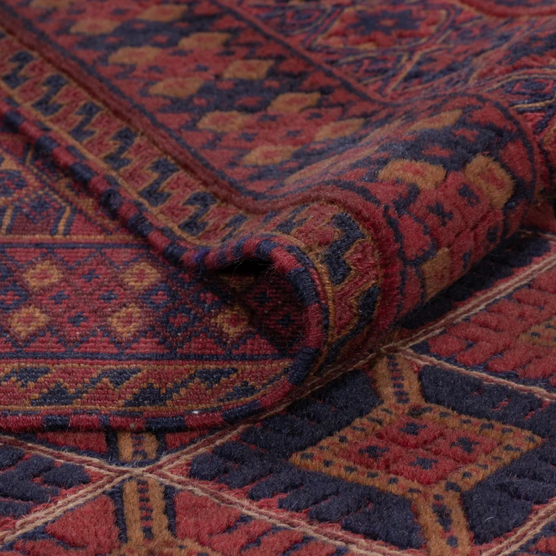 Kelim Afghan Teppich 155x191cm - dunkelrot