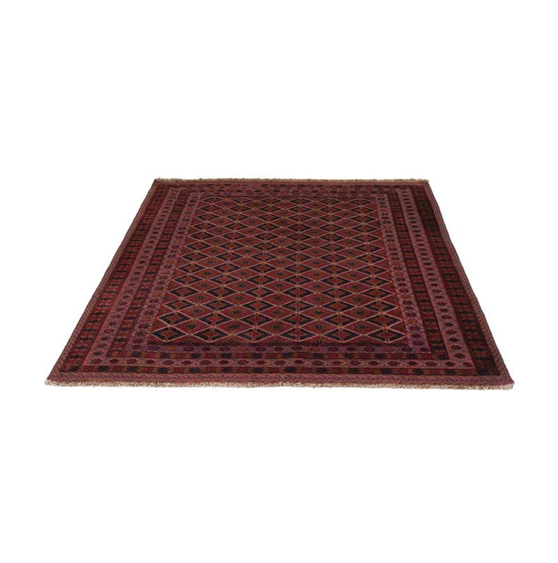 Kelim Afghan Teppich 155x191cm - dunkelrot