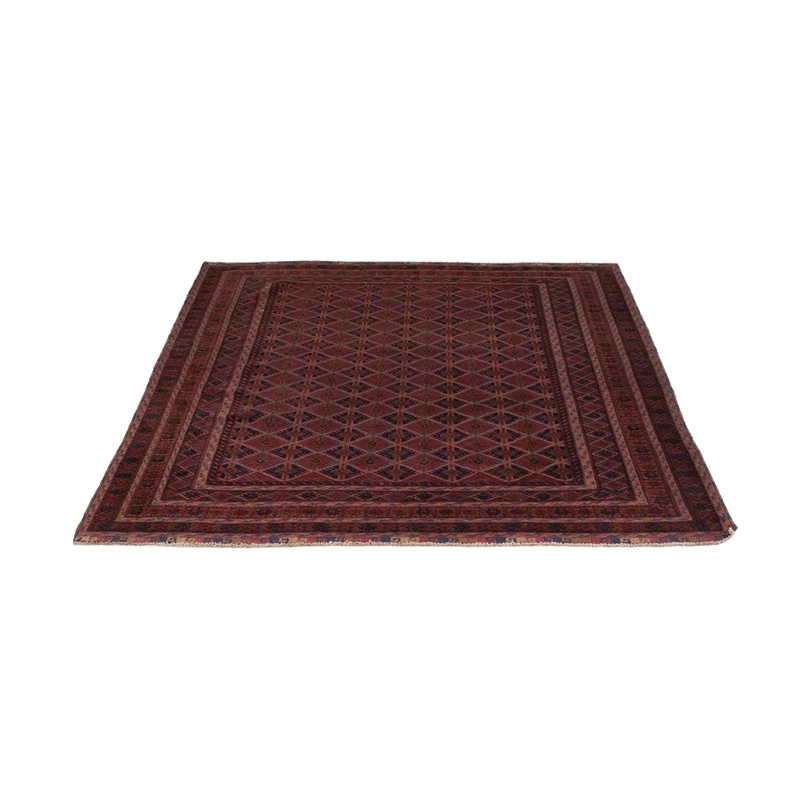 Kelim Afghan Teppich 152x193cm - dunkelrot
