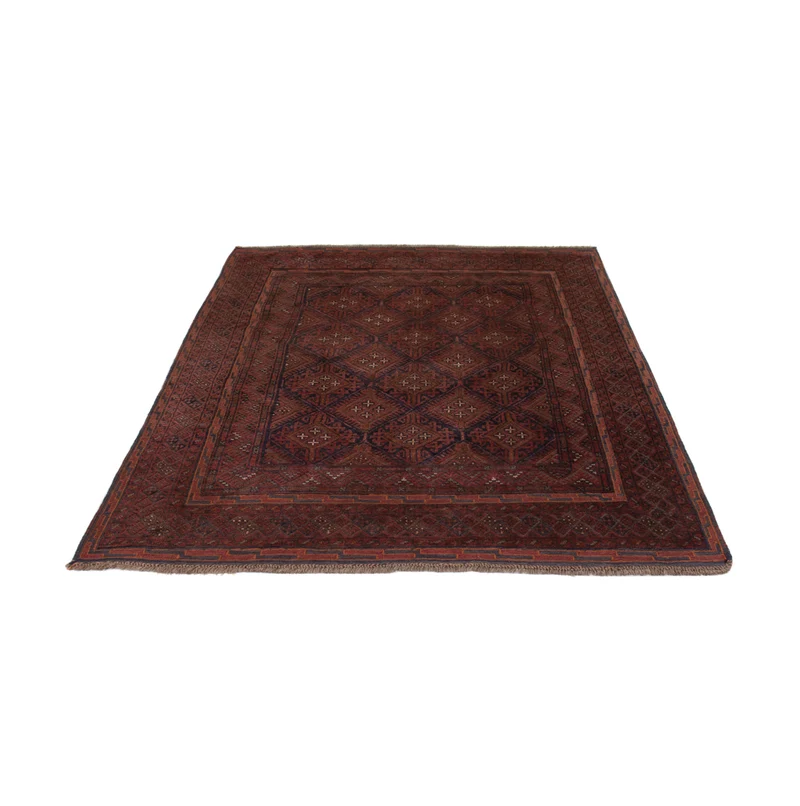 Kelim Afghan Teppich 156x188cm - dunkelbeige