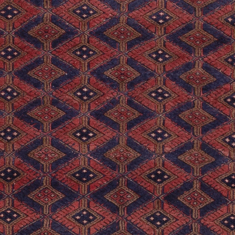 Kelim Afghan Teppich 146x193cm - dunkelrot