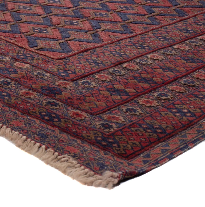 Kelim Afghan Teppich 146x193cm - dunkelrot