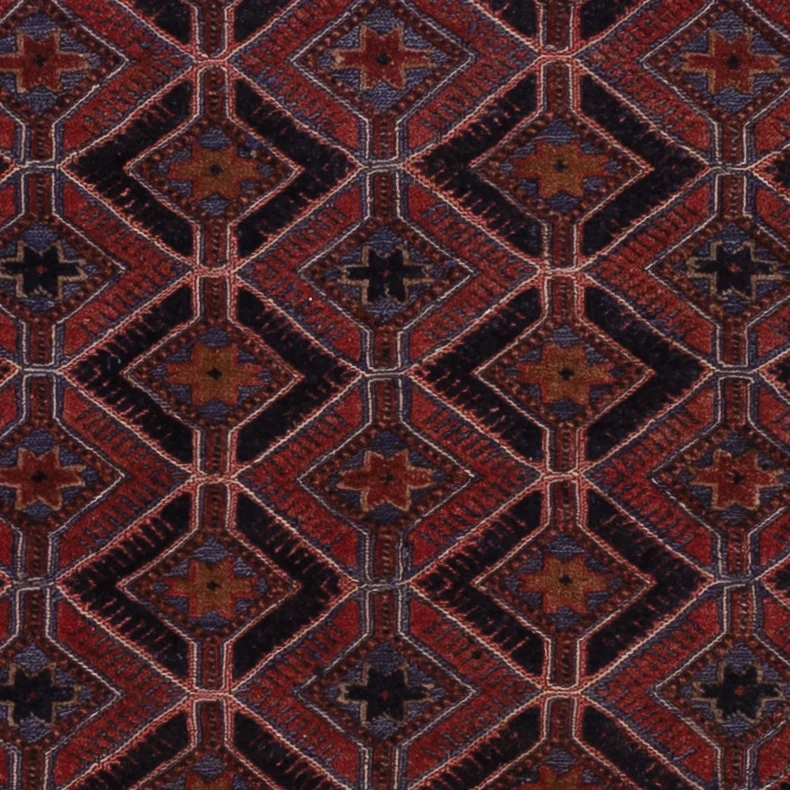 Kelim Afghan Teppich 159x170cm - dunkelrot