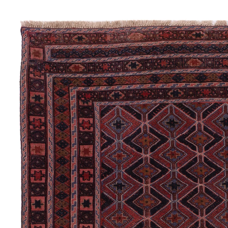 Kelim Afghan Teppich 159x170cm - dunkelrot