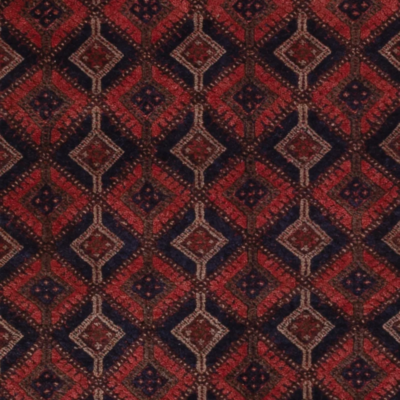Kelim Afghan Teppich 145x193cm - dunkelrot