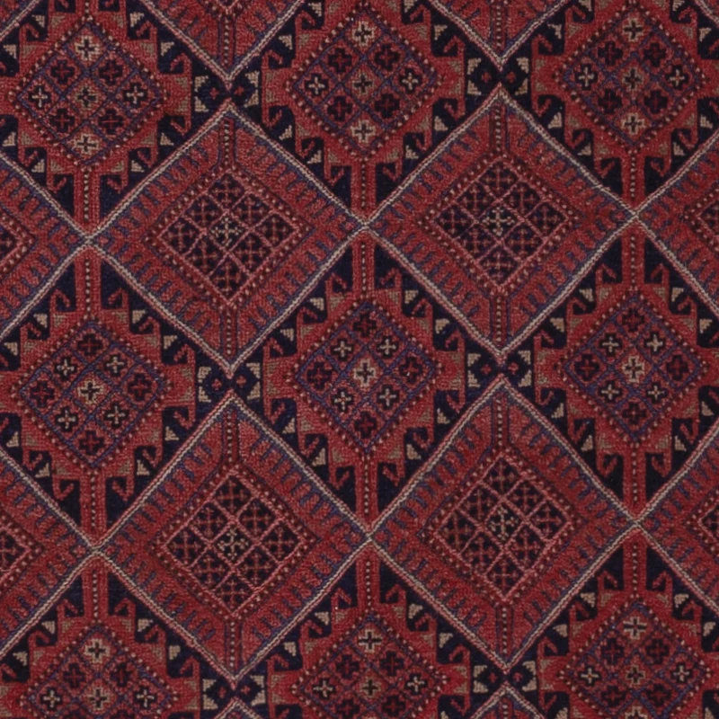 Kelim Afghan Teppich 140x193cm - dunkelrot