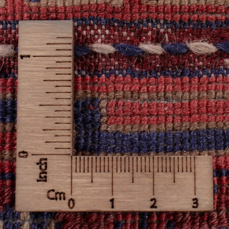 Kelim Afghan Teppich 140x193cm - dunkelrot