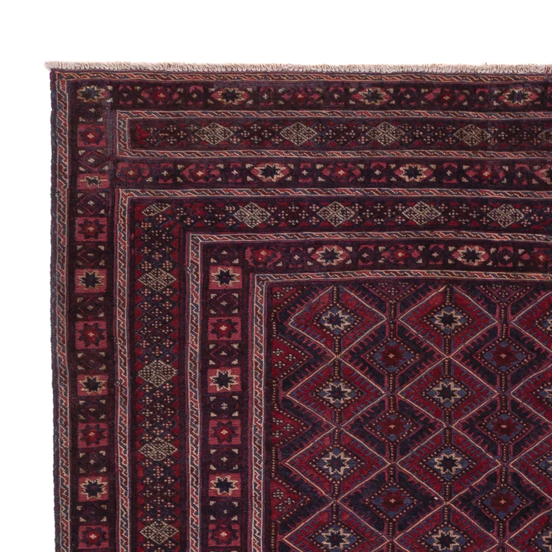Kelim Afghan Teppich 155x178cm - dunkelrot