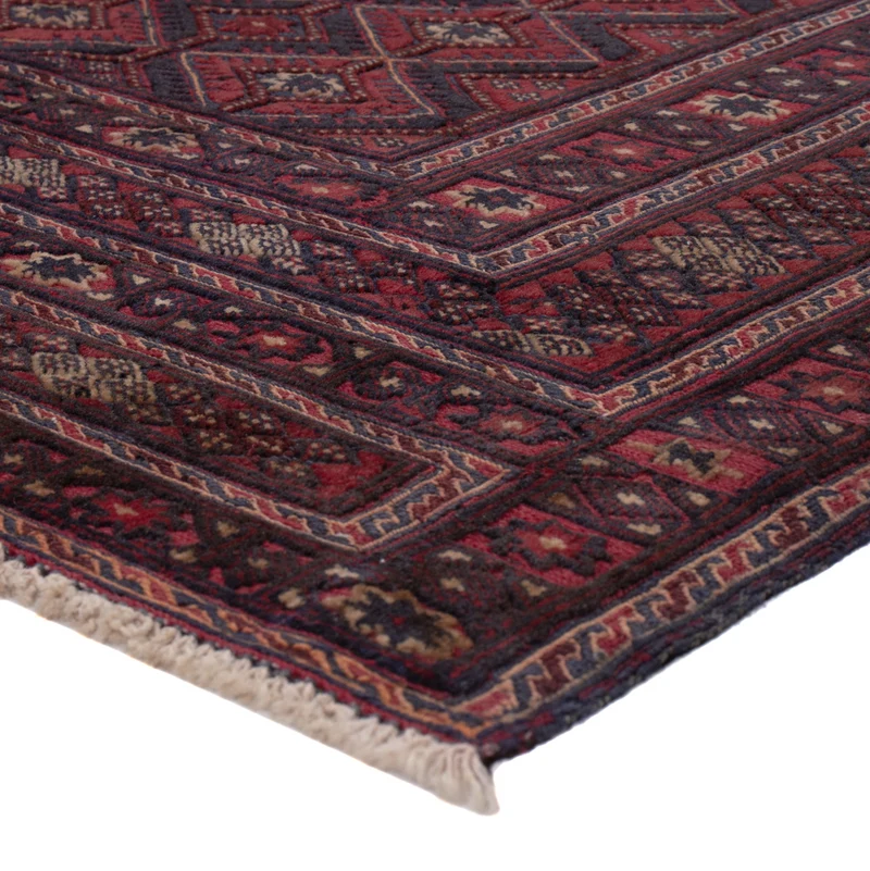 Kelim Afghan Teppich 155x178cm - dunkelrot