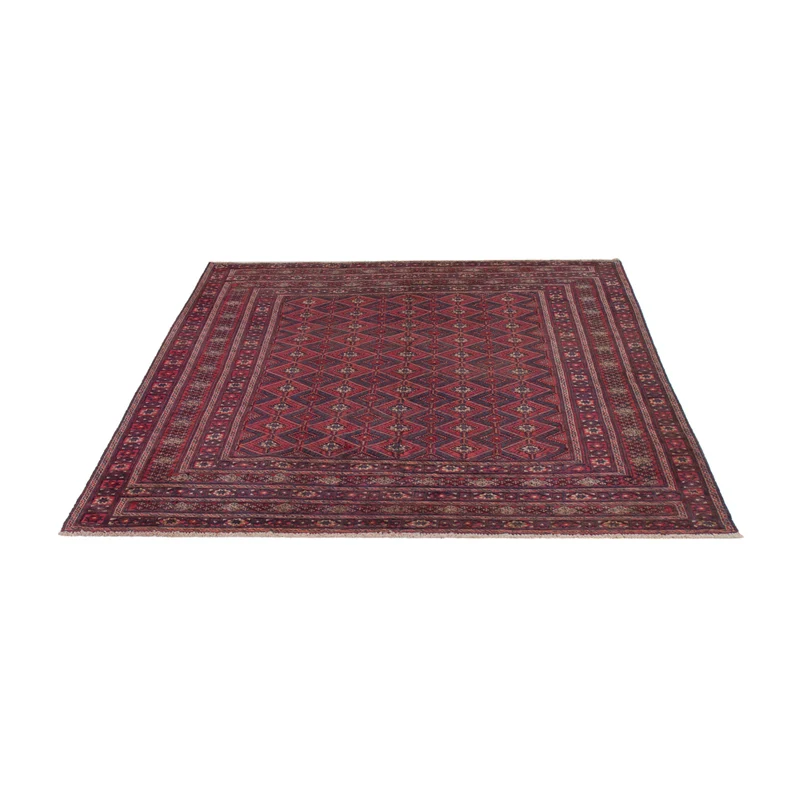 Kelim Afghan Teppich 155x178cm - dunkelrot