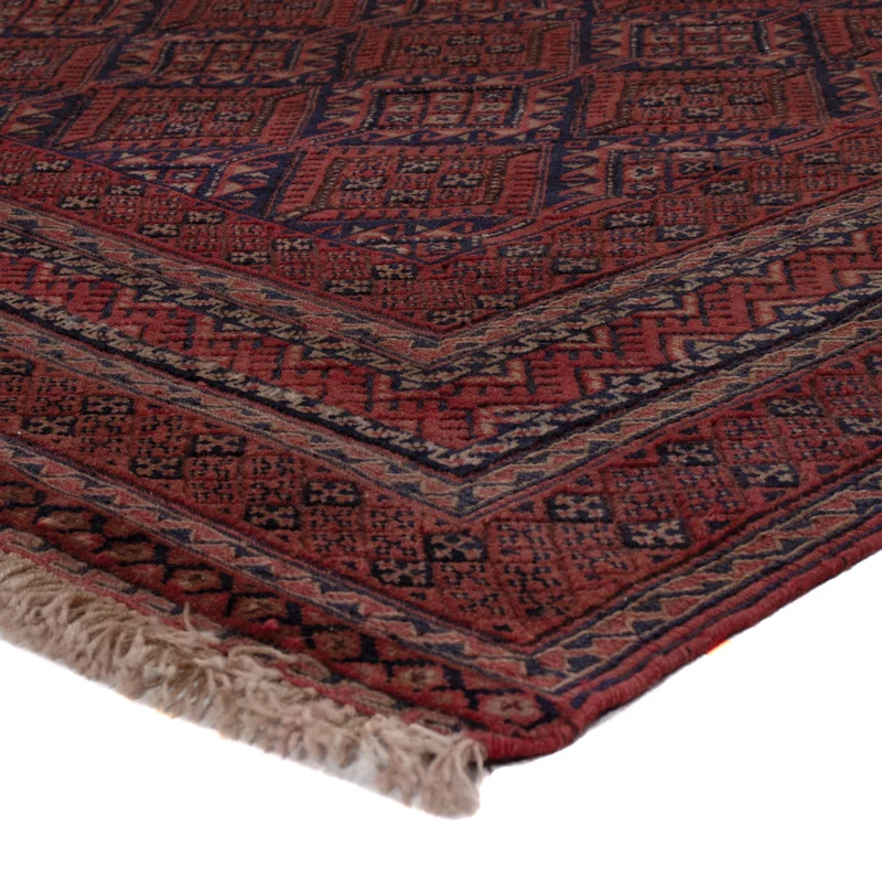 Kelim Afghan Teppich 139x195cm - dunkelrot