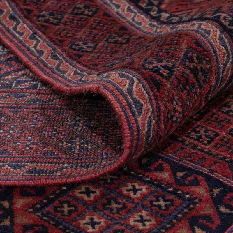 Kelim Afghan Teppich 139x195cm - dunkelrot