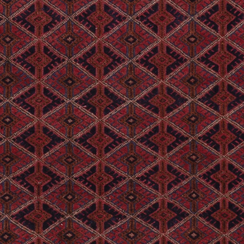 Kelim Afghan Teppich 151x179cm - dunkelrot
